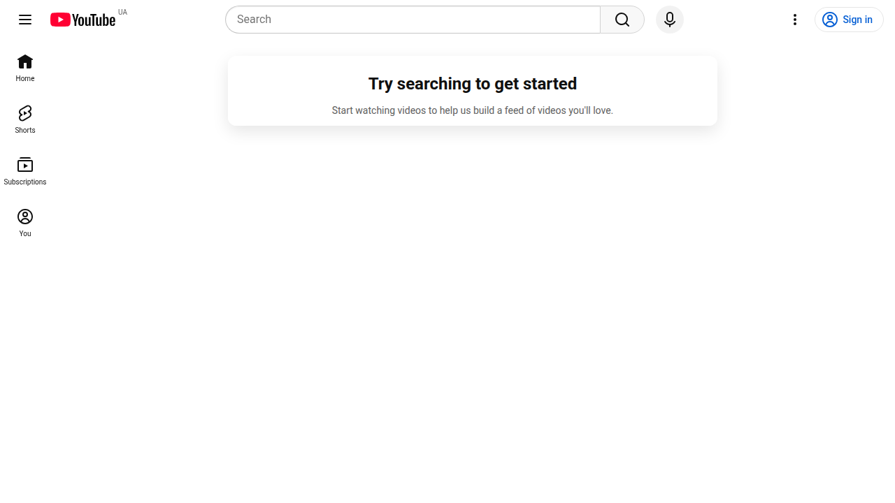 The homepage of YouTube, a global video-sharing platform for watching and uploading diverse content, including film analysis and interviews.
