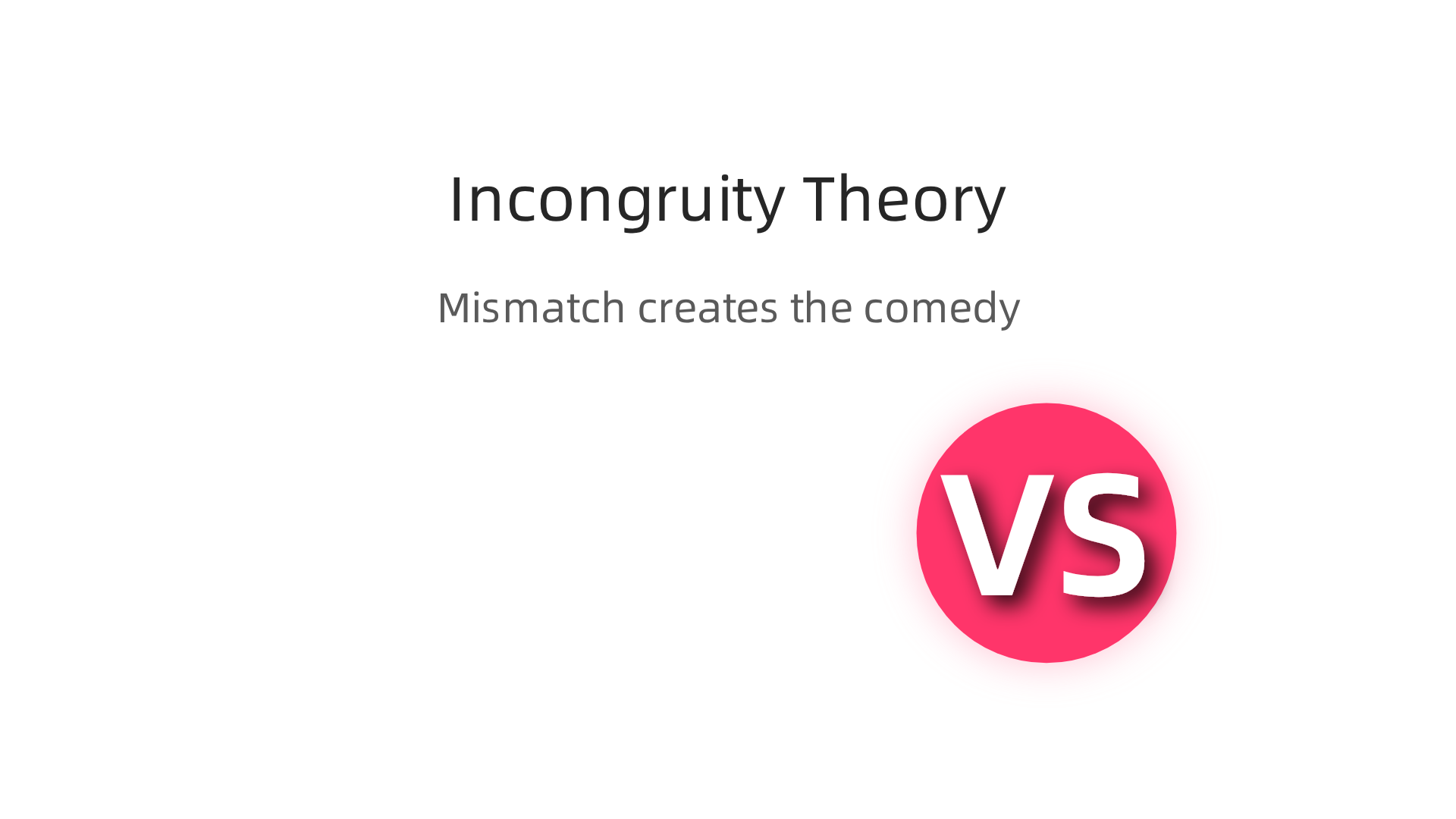 A visual explanation of the incongruity theory, showing the comedic effect of mismatched expectations and reality.