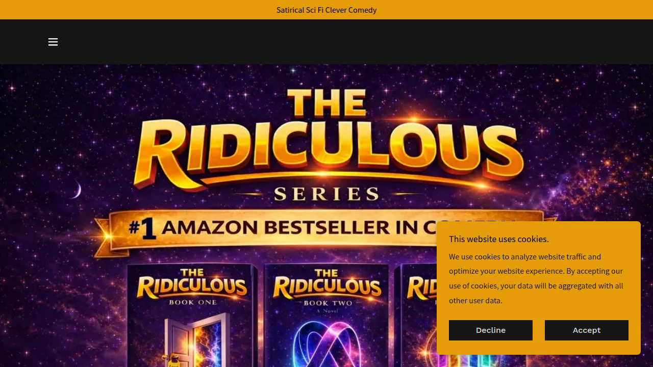 Screenshot of the Doridiculous homepage, showcasing the brand's offerings related to absurdist comedy and content strategies.