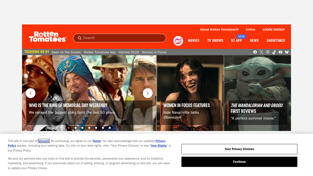 Discover movie reviews and ratings on Rotten Tomatoes, a popular platform for film critics and audiences.