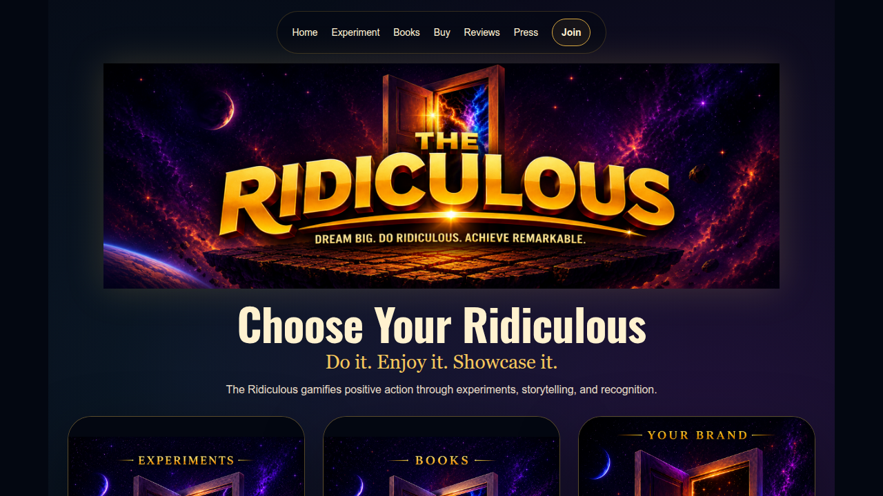 A screenshot of the 'Absurd Humor Fans' website, a resource for those interested in clever and unusual comedy.